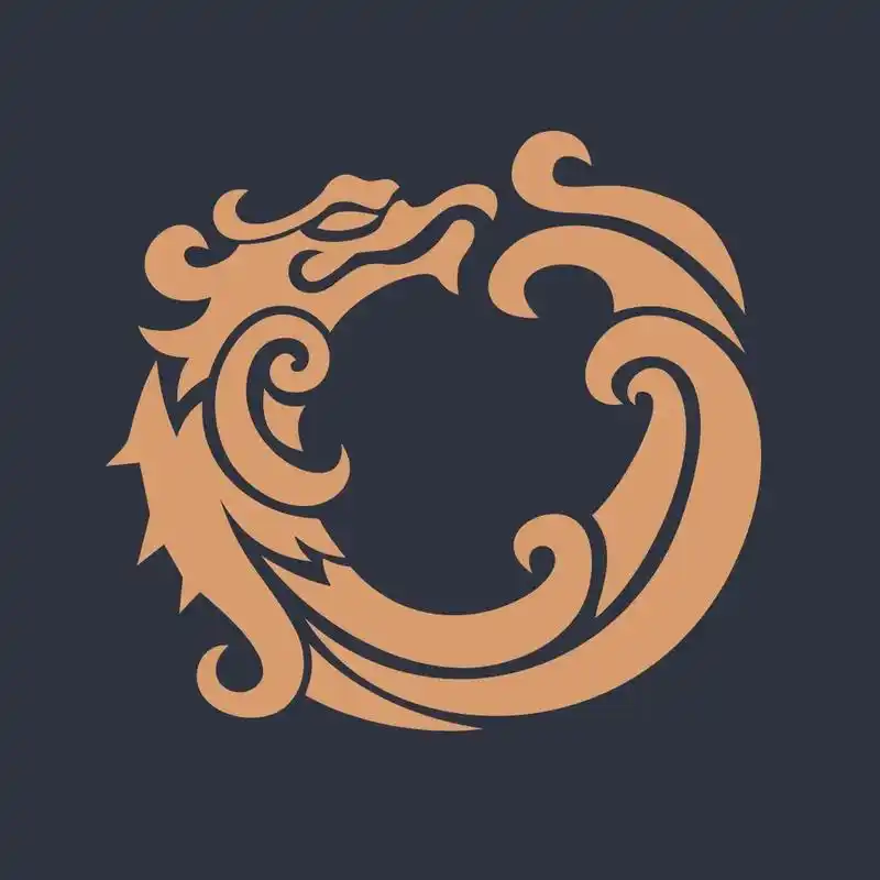 主题:龙纹图腾以中国传统文化中寓意吉祥如意,权利和神秘的神兽 - 抖