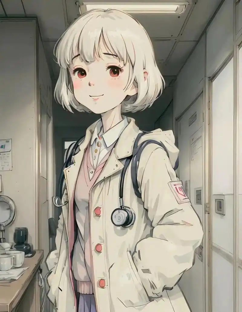 可爱的女外科医生┃致敬健康的守护者 长发和短发的女外科医生头像,你