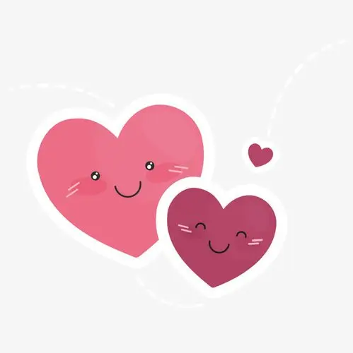 矢量心形素材手绘可爱卡通小爱心设计元素