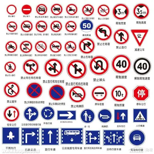 学车的亲们注意了~!常见交通标志大全供大家参考