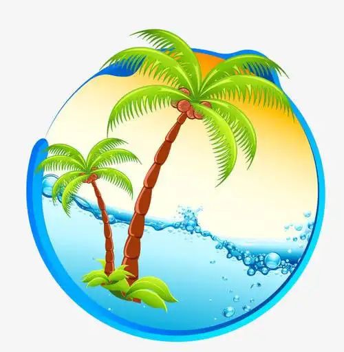 矢量阳光海浪沙滩素材