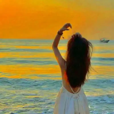 高级感背影头像女