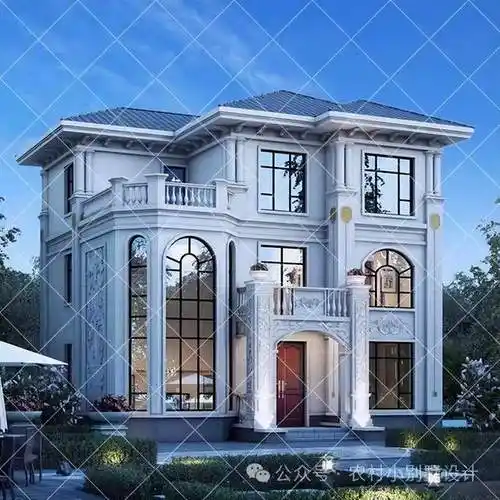 18套三层田园欧式别墅,旋转楼梯带大露台,好看又实用农村自建房