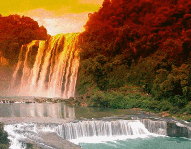 【gif-动图】—音画制作水景素材 同步歌词