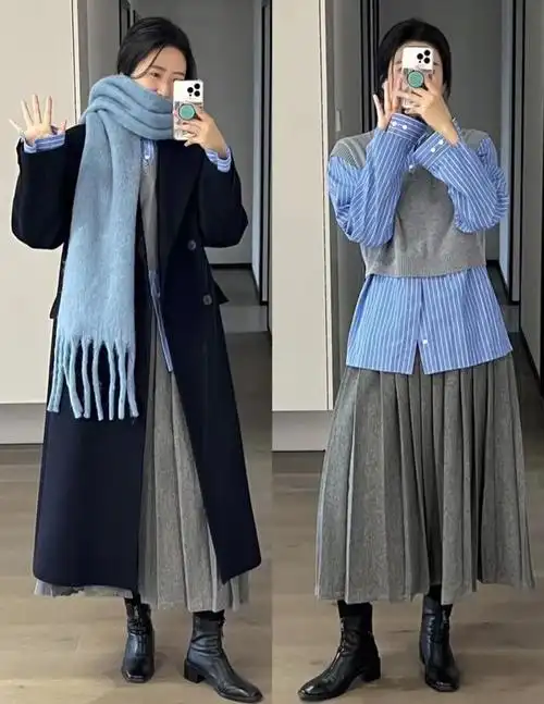 藏青色搭配这10种颜色既显白又气质,秋冬穿出高级感