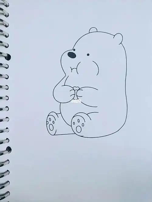 幼儿大笨熊的简笔画