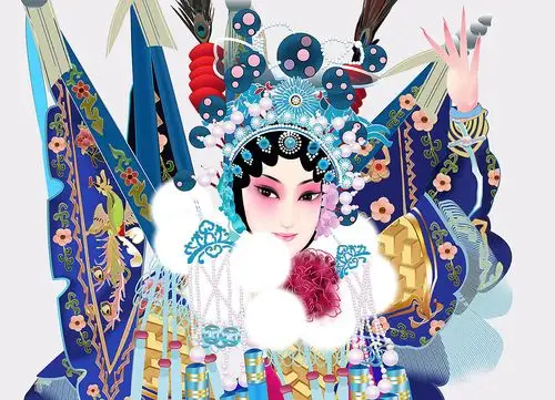 刀马旦 武旦 矢量京剧人物