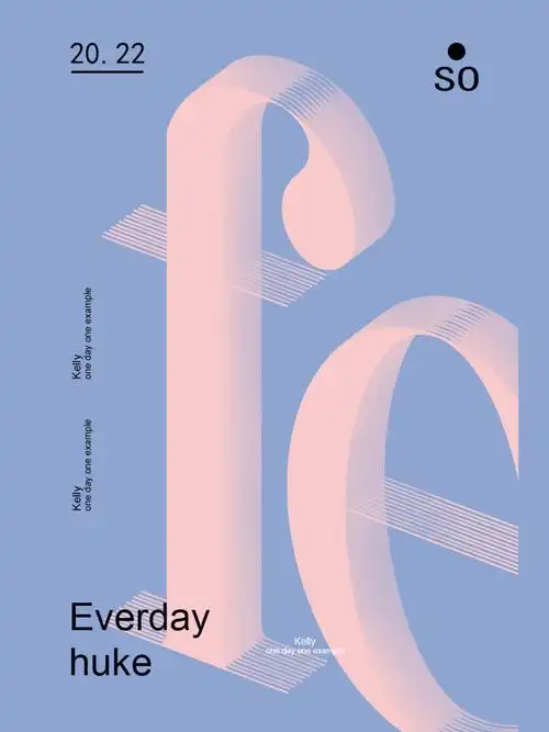 ps教程小清新立体字母海报设计附视频