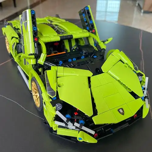 乐高积木兰博基尼布加迪威龙f1跑车系列高难度巨大建构