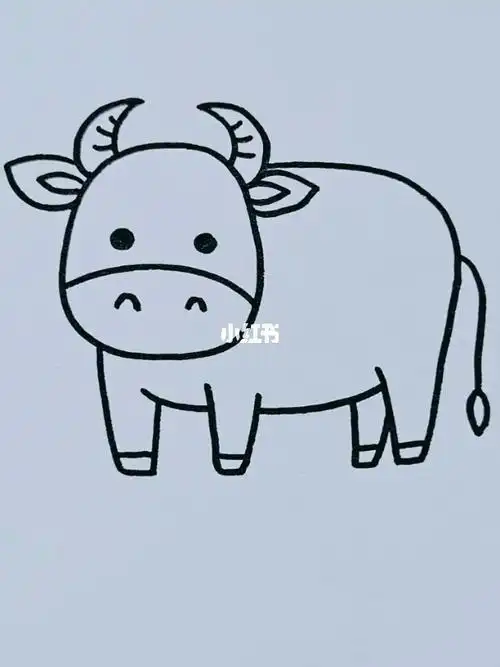 生肖之牛的简笔画教程图片卡通的牛简笔画图片卡通的牛儿童绘画图集