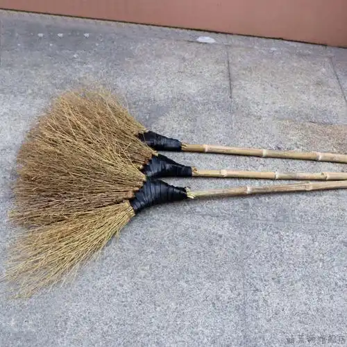 小竹扫帚户外竹扫把无叶小黑皮竹扫帚扫马路工厂院子家用金枝橡胶皮