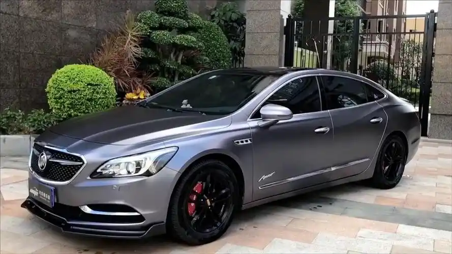 别克新君越全车电光战斗灰改色贴膜杭州专业汽车改色贴膜施工