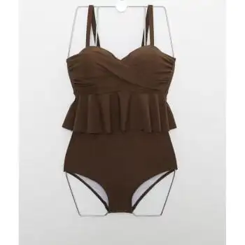 维多利亚产地货源2021新款少女分体泳衣女日韩ins风高腰显瘦bikin