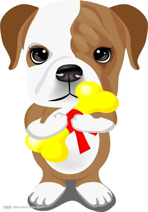 精美卡通小狗矢量图