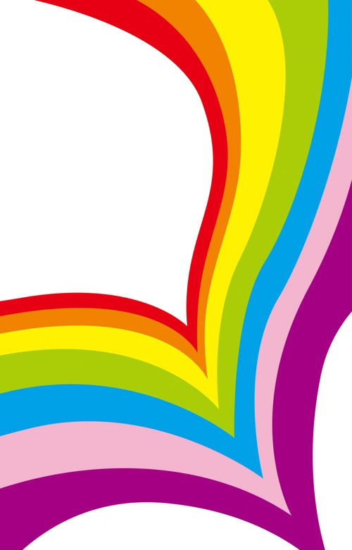 七彩飘带背景素材 - 当图网