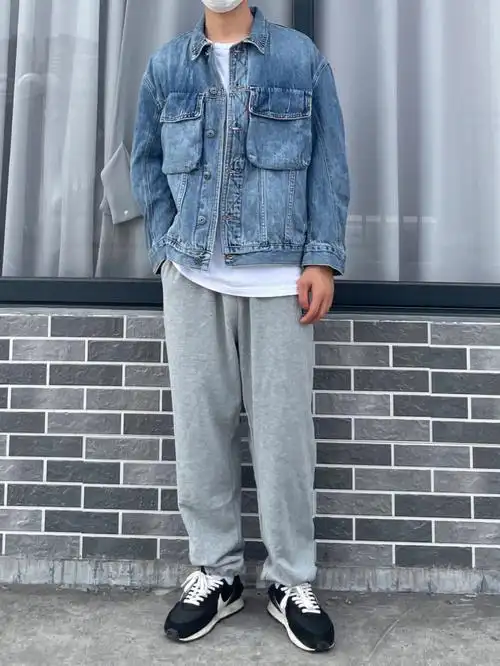 ootd170男生穿搭分享宽松休闲牛仔外套