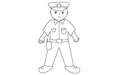 手工专题警察简笔画