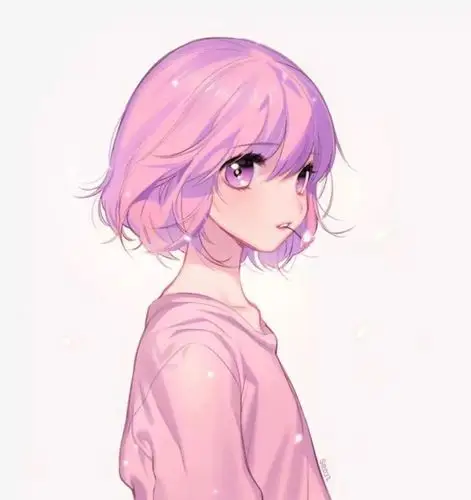 女生头像 动漫 粉色 可爱 天然呆