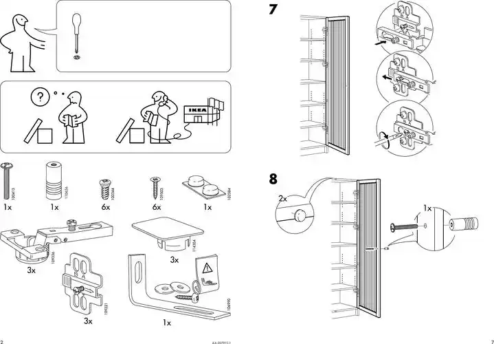 ikea billy ydre door 15 3 4x76 8 assembly instruction