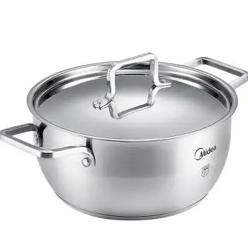 美的(midea)汤锅304不锈钢24cm燃气电磁炉通用锅具