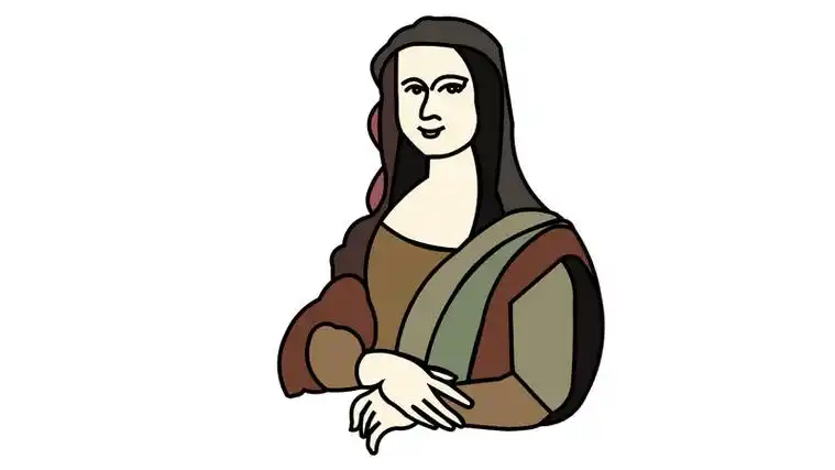 儿童蒙娜丽莎简笔画