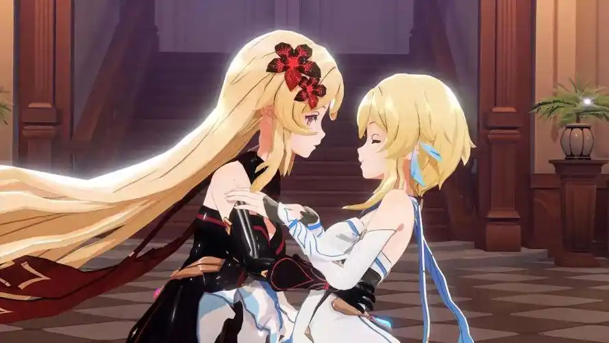 原神同人氵cp预警荧和深渊荧水仙磕死我了