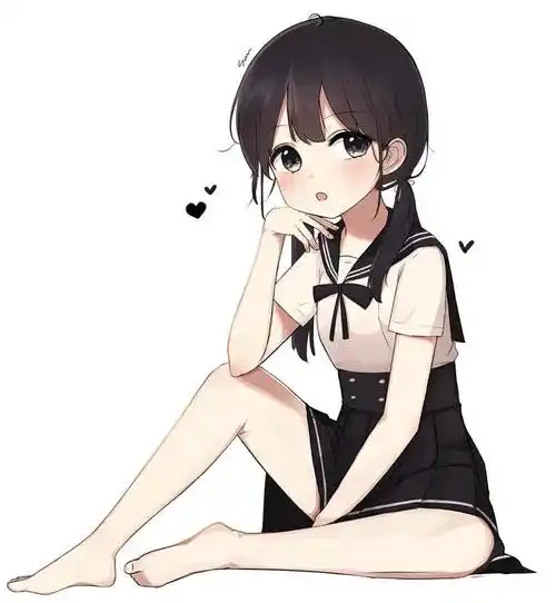 gyeonsumin的水手服少女插画图片