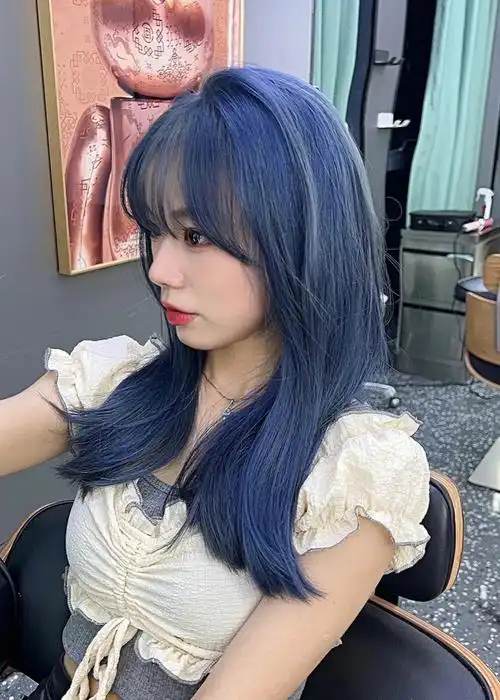 显白发色蓝灰色