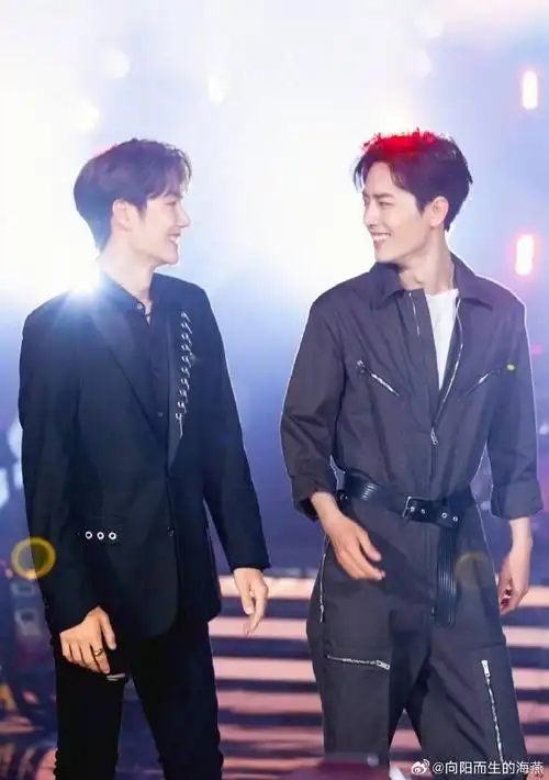 新华社发的肖战王一博