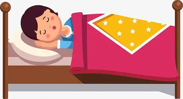 卡通睡眠日睡觉女孩