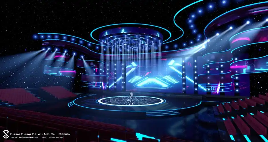 乌兹别克斯坦演播厅舞台设计|空间|舞台美术|帅帅的舞美诗 - 原创作品