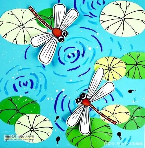 儿童画教程|趣玩色彩之蜻蜓点水!