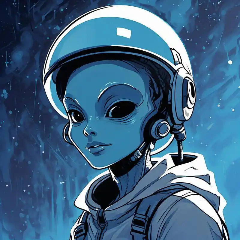 蓝色外星人头像梗图👽