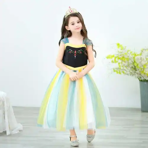 儿童服装女童冰雪奇缘缘公主裙子cos演出礼服衣服儿童礼服
