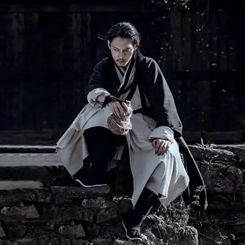 古装影视剧破旧侠客客服沙漠漠男剑客棉麻武侠民族服装