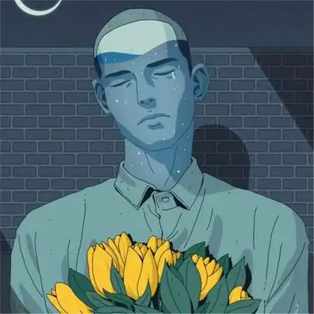 伤感流泪男头图片 在夜里哭得撕心裂肺的男孩哭完记得成熟_男生头像