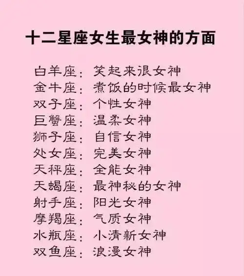 十二星座的女神图片十二星座图片美图