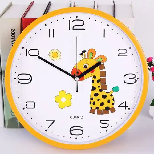 21cm白萌熊 10英寸 静音卡通挂钟钟客厅卧室钟表可爱儿童房钟表幼儿园