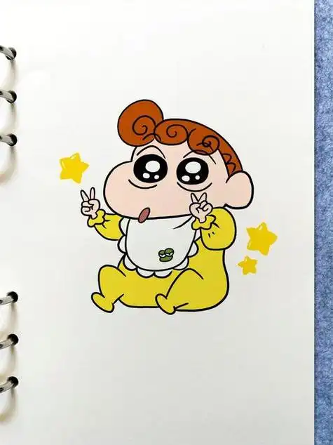 小葵绘画打卡  蜡笔小新  简笔画  绘画