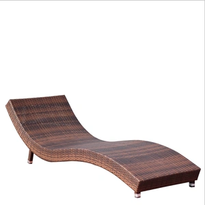 高档户外休闲躺床庭院阳台藤躺椅酒店游泳池简约沙滩仿藤躺椅厂家
