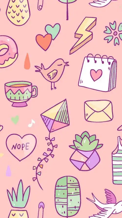 清新文字控q图版本简约时尚布艺原创卡通漫画手绘插画动漫可爱经典