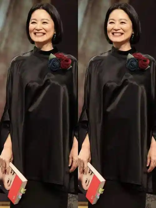 老年时期的林青霞,相较于年轻时期,身材发福了很多;但即便是身材发福