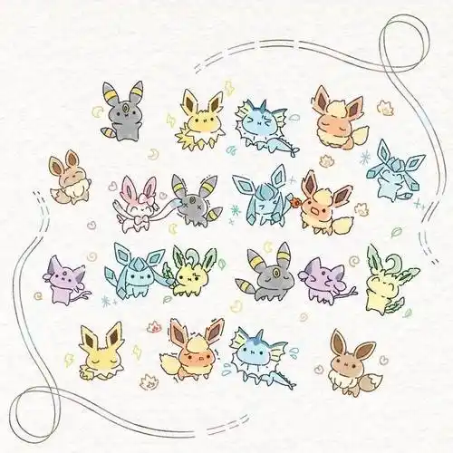 图集一组超萌的宝可梦简笔画