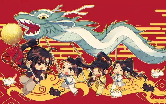 这张图中,画师把作者墨香铜臭也加进来了.