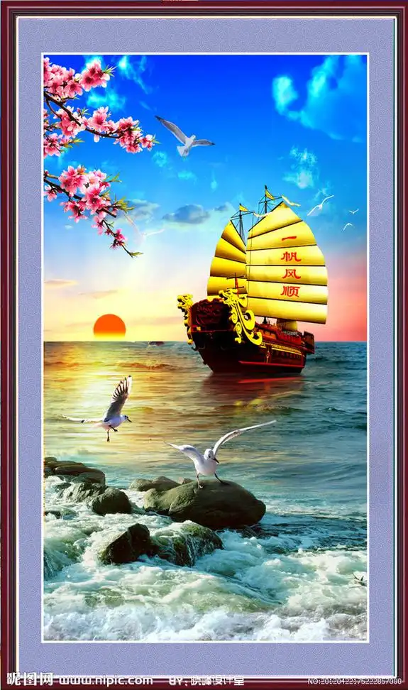 一帆风顺源文件__风景_psd分层素材_源文件图库_昵图网nipic.com