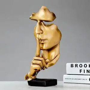 沉默是金雕塑图片