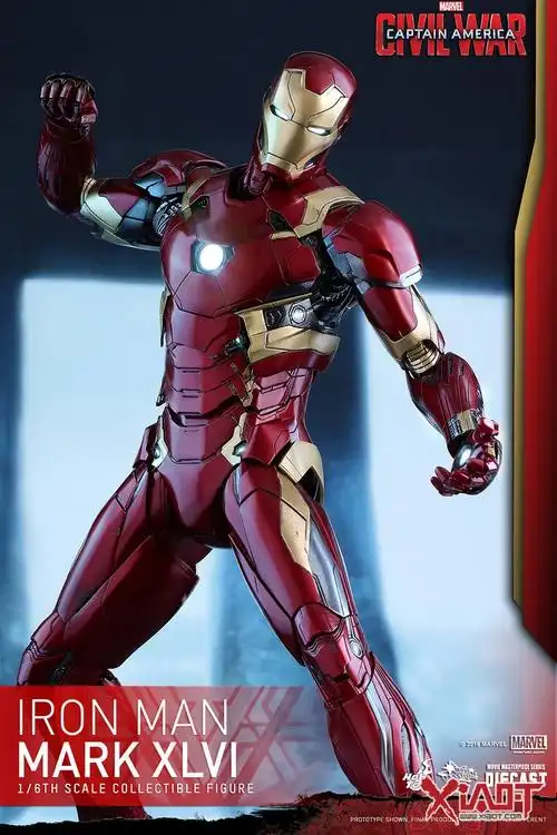 hottoys美国队长3英雄内战16合金钢铁侠马克46markxlvi
