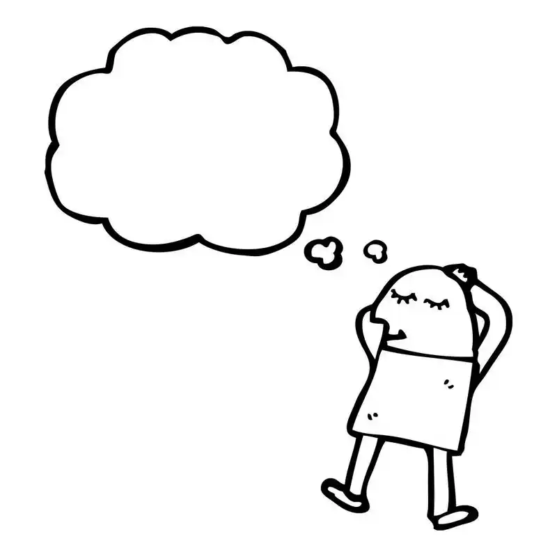 做梦的人,矢量,做梦者卡通白色背景上