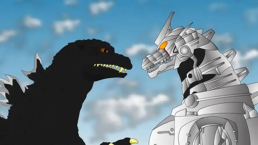 哥斯拉大战机械哥斯拉,机械怪兽差点战败,还好魔斯拉出手相助!