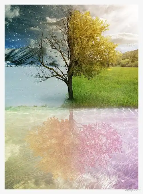 春夏秋冬png素材透明免抠图片-其他元素-三元素3png.com